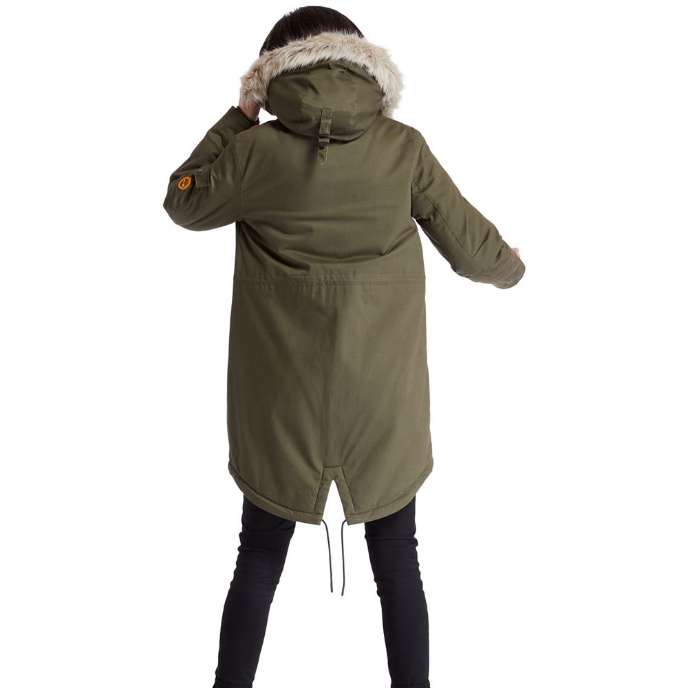 Parka Feminino - Timberland Mt Kelsey Fleece-Lined Parka - DGFCE6314 - Verde Oliva